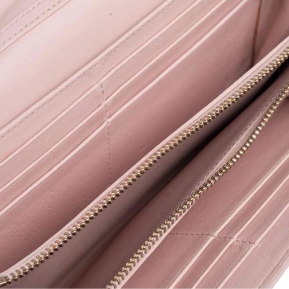 Dior Lady Dior wallet on chain in pink Cannage lambskin leather - Picture 5 of 11